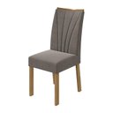 Ver imagem 2 de Conjunto 8 Cadeiras Apogeu Amêndoa/Suede Bege - Móveis Lopas