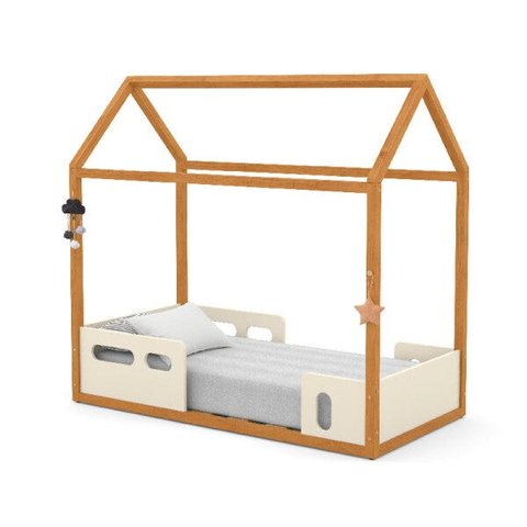 Mini Cama Liv Matic Cor Off White/Freijó