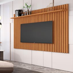 Jogo Painel Ripado com Nicho 180 Apúlia Nature Off White - 2