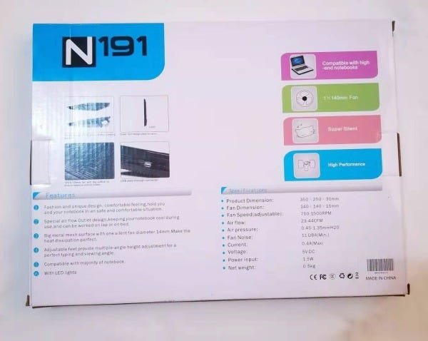 Suporte Base Cooler Notebook Usb Refrigeradora N191 - 3
