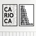 Ver imagem 1 de Kit 2 Quadros Decorativos Gírias Cariocas 45x34cm:moldura Branca