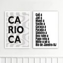 Ver imagem 2 de Kit 2 Quadros Decorativos Gírias Cariocas 45x34cm:moldura Branca