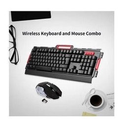 Teclado Sem Fio Mouse Combo 2400dpi Preto - 4
