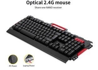 Teclado Sem Fio Mouse Combo 2400dpi Preto - 2