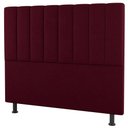 Ver imagem 3 de Kit Cabeceira E Baú Cama Box King 195Cm Suede Bordô