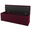 Ver imagem 7 de Kit Cabeceira E Baú Cama Box King 195Cm Suede Bordô