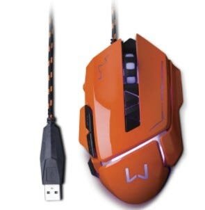 Mouse Gamer 3200 Dpi Warrior laranja