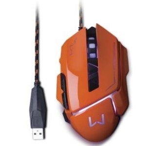 Mouse Gamer 3200 Dpi Warrior laranja
