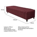Ver imagem 3 de Kit Cabeceira e Calçadeira Baú King Everest P02 195cm para Cama Box Suede - Doce Sonho Móveis