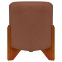 Ver imagem 1 de Puff Redondo Eloah Suede Cores Pe Castanho - Terracota, Suede