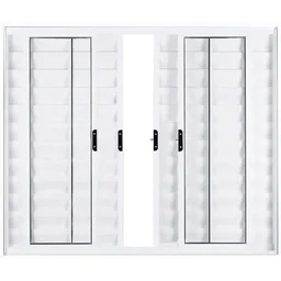 Janela Veneziana de Alumínio 6 Folhas 1,00 X 1,50 sem Grade Cor Branco Linha Econ - 1