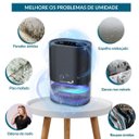 Ver imagem 4 de Desumidificador Antimofo Secar Ar Elétrico 2000ml Led Lâmpada Ambiente 7 Cores Preto Importway