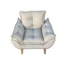 Ver imagem 3 de Poltrona Decorativa Opala Meg Luxo Pé Palito Madeira Suede Bege