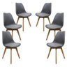 Kit 6 Cadeira Saarinen Leda Design Cinza - 1