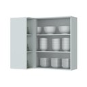 Ver imagem 4 de Módulo Cozinha Henn Americana Armário Canto Reto C- 1 Porta 83cm Cinza