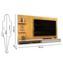 Ver imagem 4 de Painel para Tv Suspenso Bento Cedro Bali e Mesa de Centro Pilar Bali – Dj Móveis