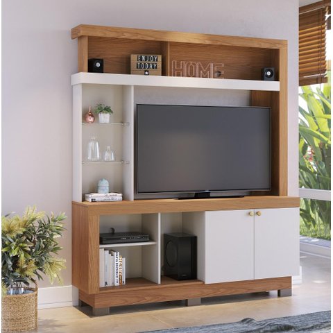 Estante Home Valença para Tv's 50 Polegadas 2 Portas Freijó Off White - Colibri
