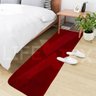 Tapete Passadeira Felpuda 2,00 x 0,60 Mt Antiderrapante Bordô - 1