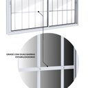 Ver imagem 6 de Janela de Alumínio de Correr Lateral 2 Folhas Móveis com Grade 100x150cm Lucasa Ideale Branco
