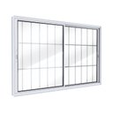 Ver imagem 1 de Janela de Alumínio de Correr Lateral 2 Folhas Móveis com Grade 100x150cm Lucasa Ideale Branco
