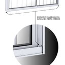 Ver imagem 5 de Janela de Alumínio de Correr Lateral 2 Folhas Móveis com Grade 100x150cm Lucasa Ideale