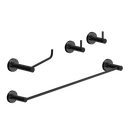 Ver imagem 1 de Kit de Acessórios para Banheiro Preto Fosco 4 Peças Grego Metal 2050at