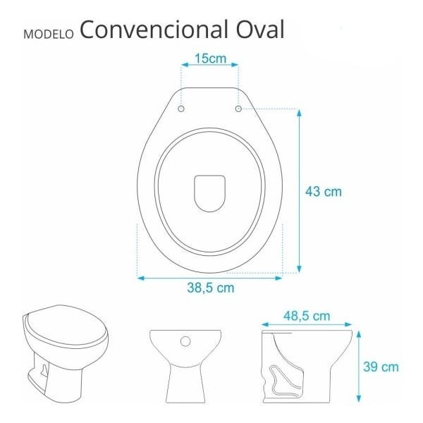 Tampa de Vaso Sanitário Pp Caramelo Universal Oval - 4