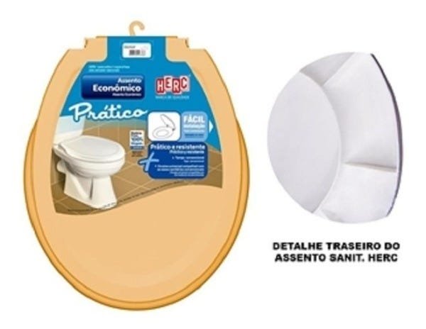 Tampa de Vaso Sanitário Pp Caramelo Universal Oval - 2
