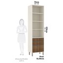 Ver imagem 4 de Paneleiro 70 Cm 2 Portas 3 Gavetas com Vidro Canelado Linea Luciane Móveis