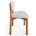 Ver imagem 2 de Cadeira para Sala de Jantar Cozinha Living Estofada Dara L02 Bouclê Cru - Lyam Decor