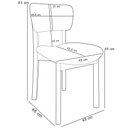 Ver imagem 4 de Cadeira para Sala de Jantar Cozinha Living Estofada Dara L02 Bouclê Cru - Lyam Decor