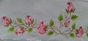 Ver imagem 4 de Toalha Bordada de Rosto Rosas com Barrinha de Borboletas. Cor Lilás. Dohler Artesanalle