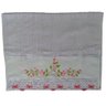 Toalha Bordada de Rosto Rosas com Barrinha de Borboletas. Cor Lilás. Dohler Artesanalle - 2