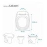 Tampa De Vaso Sanitário Poliéster Sabatini Bco Icasa Clean - 6