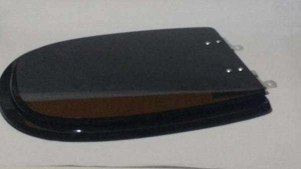 Tampa De Vaso Sanitário Poliéster Sabatini Preto Icasa Clean - 4