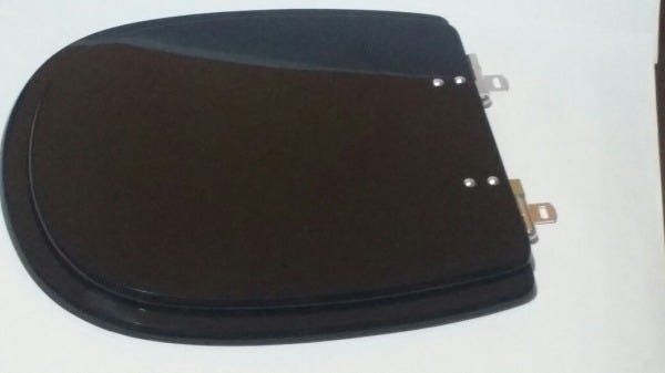 Tampa De Vaso Sanitário Poliéster Sabatini Preto Icasa Clean - 10