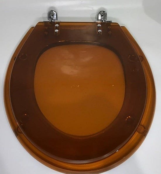 Tampa De Vaso Sanitário Poliéster Universal Oval Bronze