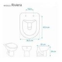 Ver mais imagens de Tampa de Vaso Sanitário Laqueado Riviera Pergamon Biscuit