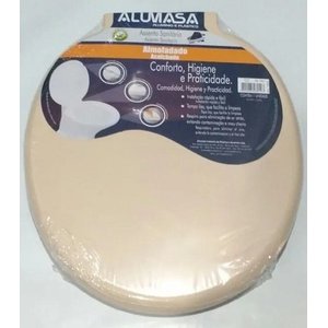 Tampa De Vaso Sanitário Almofadado Universal Oval Creme
