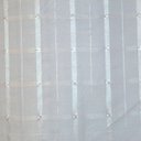 Ver imagem 3 de Cortina Voil Branco Xadrez Forro Micro Fibra 5,00 X 2.70 Ilhós Cromado