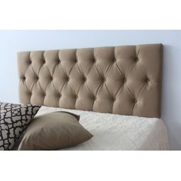 Cabeceira Estofada Queen com Botões 160x1.17cm Cappuccino - 2