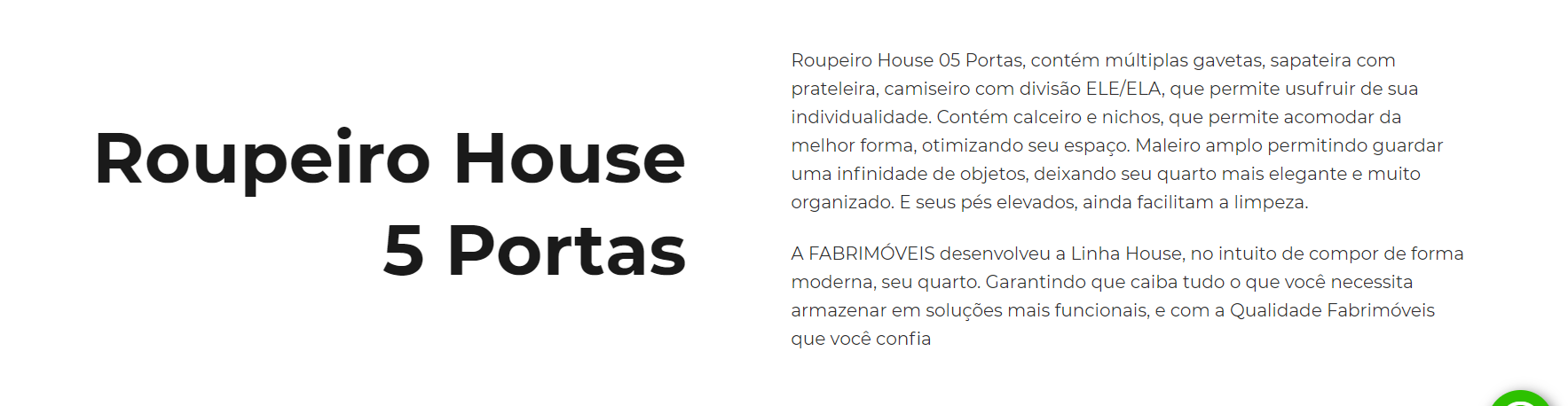 Roupeiro colonial Triplex House 5 portas alto cor Off white / Nature Fabrimóveis 55 - 5