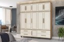 Ver imagem 3 de Roupeiro colonial Triplex House 5 portas alto cor Off white / Nature Fabrimóveis 55