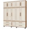 Roupeiro colonial Triplex House 5 portas alto cor Off white / Nature Fabrimóveis 55 - 1
