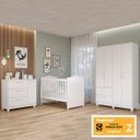 Ver imagem 2 de Conjunto Quarto Guarda Roupa Cômoda Jujuba e Berço Conforto