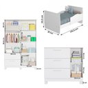Ver imagem 3 de Conjunto Quarto Guarda Roupa Cômoda Jujuba e Berço Conforto