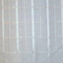 Ver imagem 3 de Cortina Voil Branco Xadrez Forro Micro Fibra 6,00 x 2.30 Ilhós Cromado