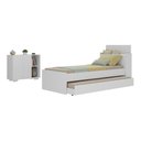 Ver imagem 1 de Conjunto Quarto Bicama com Colchão e Baú/balcão 2 Portas Multimóveis Mp4219 Branco