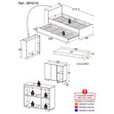 Ver imagem 4 de Conjunto Quarto Bicama com Colchão e Baú/balcão 2 Portas Multimóveis Mp4219 Branco