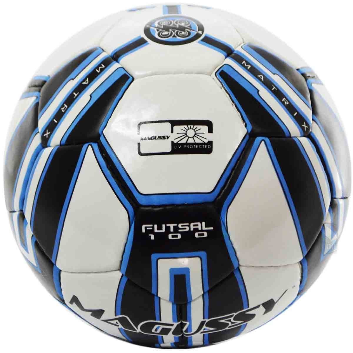Kit com 6 Bolas Infantil Magussy Matrix Max 100 Sub 11 Futsal - Único - Branco - 6